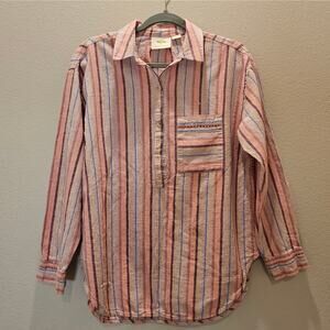 Maeve By Anthropologie Lina  Striped Shirt Size Medium